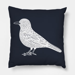 Blackbird Ink Art - on dark colors Pillow