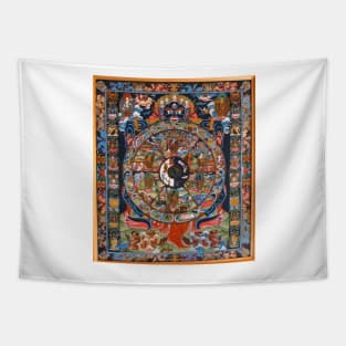 Tibetan Buddhist Wheel of Life Tapestry