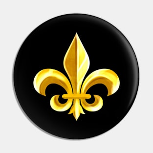 Bright Shining Golden Fleur De Lis Pin