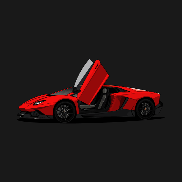 Red Supercar by dipurnomo