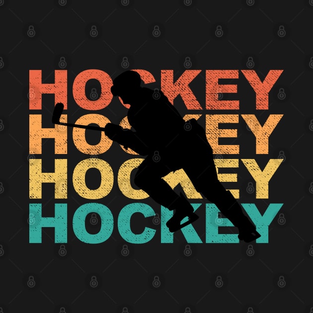 Retro Hockey Gift For Hockey Players by DragonTees