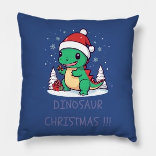 Dinosaur Christmas Pillow