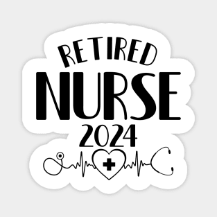 Retired Nurse 2024 Cute Nurse Retirement 2024 Magnet