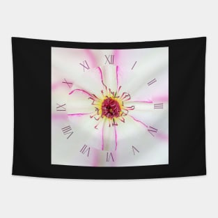 Closeup of pink flower with pink stamens Tapestry