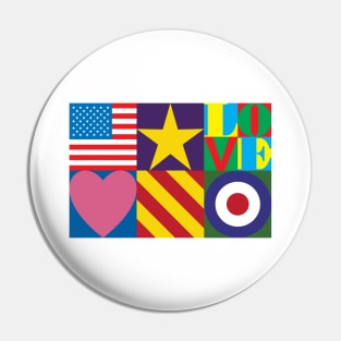 Pop Art Symbols - USA Pin