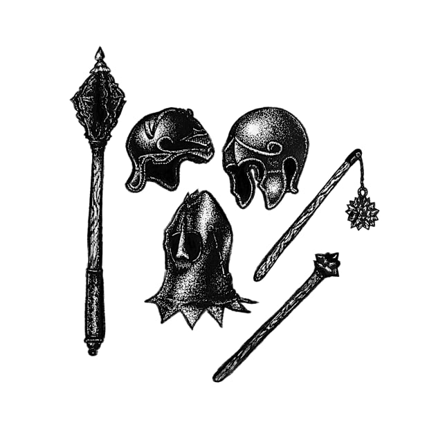 Medieval Weapons + Logo by pain_gate