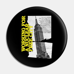 working for a nuclear free city band Pin