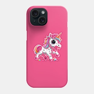 Zombie Unicorn Fantasy Art unocorns lover cute and scary Phone Case