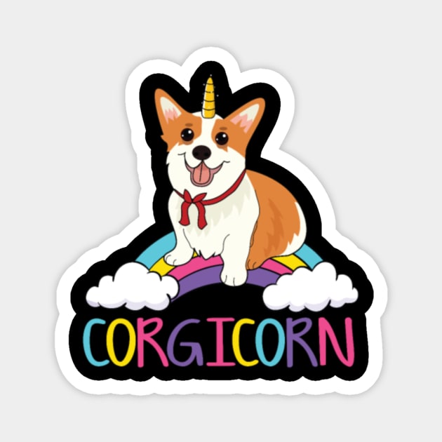 Corgi Unicorn Pembroke Welsh Corgicorn Dog Magnet by Kink4on