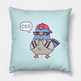 Cool Pigeon Says Coo Funny Pillow