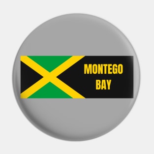 Montego Bay City in Jamaican Flag Pin