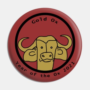 Portrait of a Gold Ox 2021 Pin