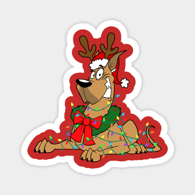 Christmas Dane Magnet by DaleToons