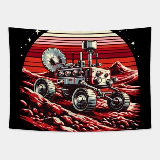 Martian Odyssey: Retro Rover's Red Planet Expedition Tapestry