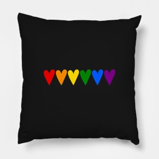 Rainbow hearts, love is love Pillow