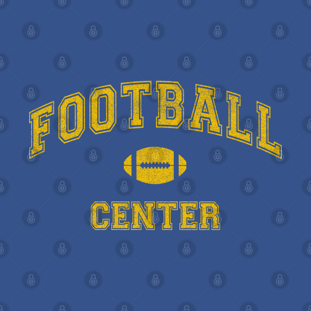 Disover Vintage Football Team, Center, distressed Classic College Font - Football - T-Shirt