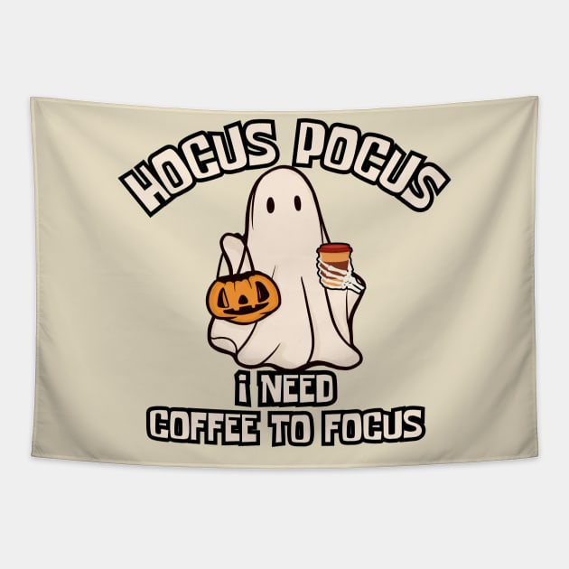 Hocus Pocus I Need Coffee to Focus Tapestry by undrbolink