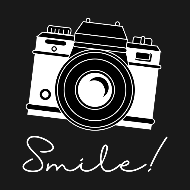 Smile to the camera t-shirt. Travel and adventures by Monkey Mindset