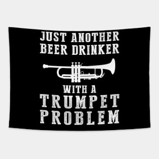 Blow & Brew: A Hilarious Tee for Trumpet Beer Enthusiasts! Tapestry