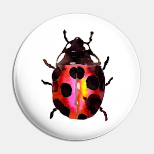 Watercolor Ladybug Pin
