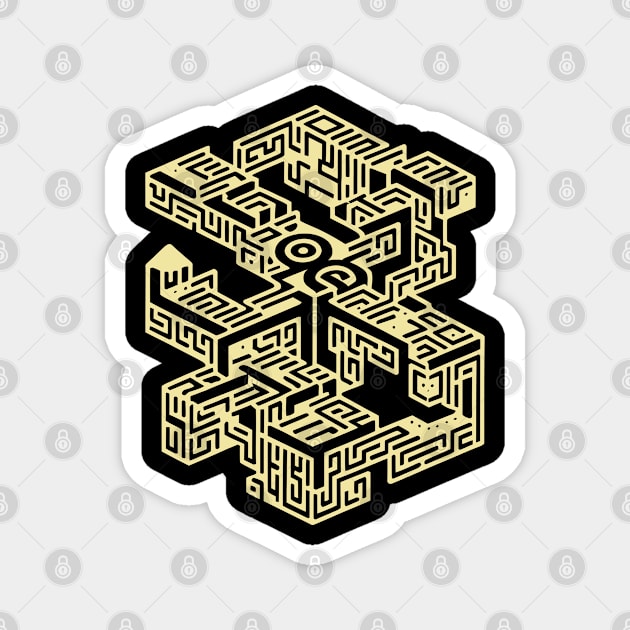 Abstract Maze Magnet by Sixbrotherhood