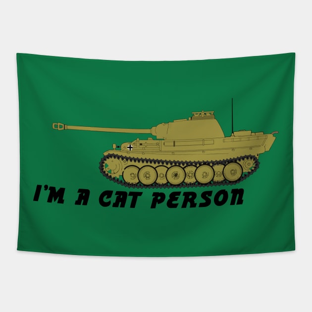 Tiger Tank Cat Person WW2 Tapestry by Twister