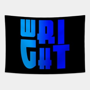 Wright, name, typography Tapestry