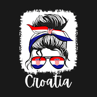 Croatia Flag Girls Croatian Girl Kids Hrvatska T-Shirt