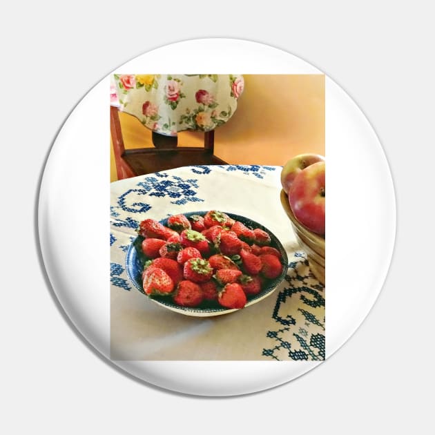 Cooking - Plate Of Strawberries Pin by SusanSavad