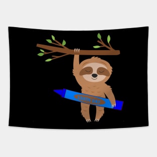 Sloth Happy 100th Day of School Teacher Student Gift Tapestry