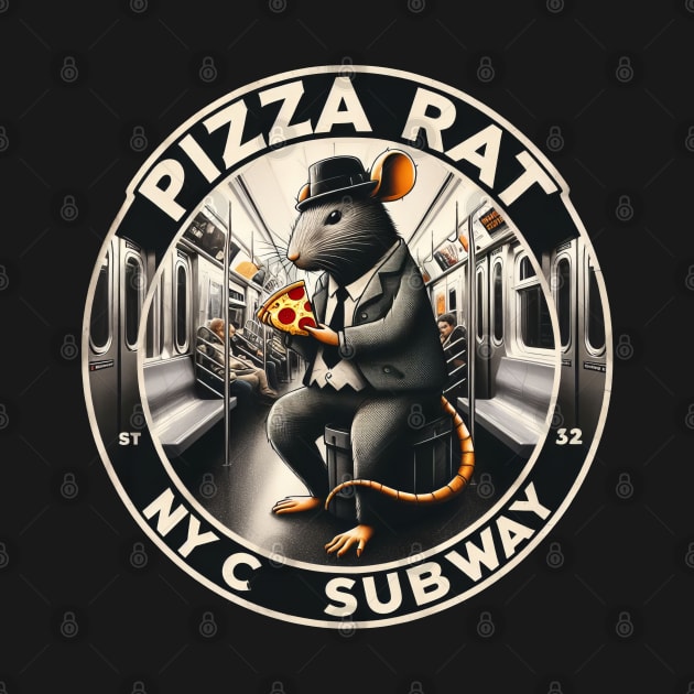 Pizza Rat New York Subway NYC Subway Train by Nysa Design