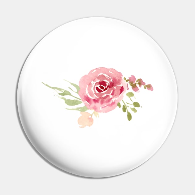 Aria Floral Watercolor Pin by Harpleydesign