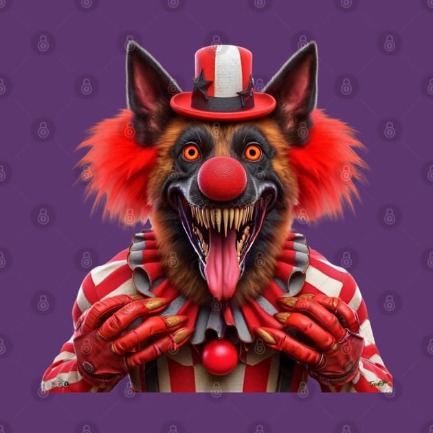 Scary Doggie Clown by Darn Doggie Club by focusln