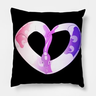 Ball Python Heart (Pride Design) Pillow