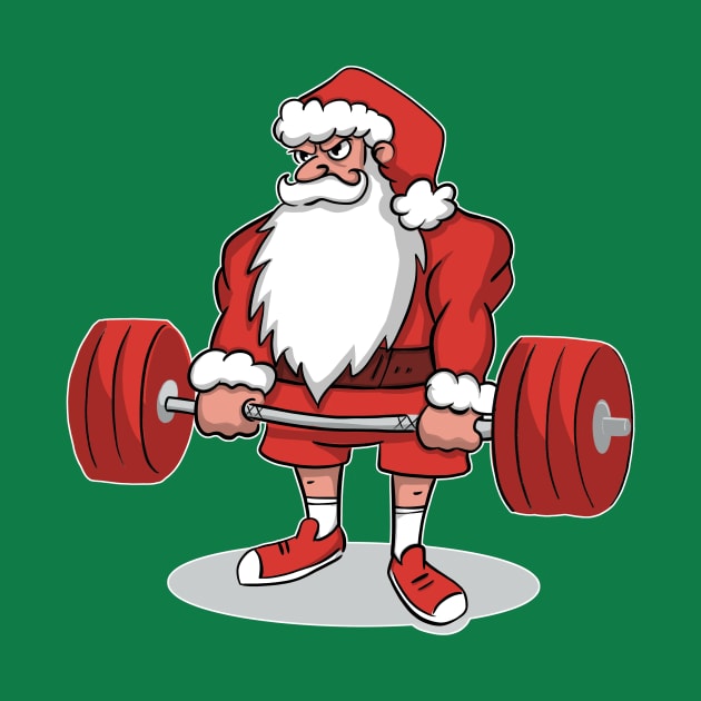 Powerlifting Santa Deadlift Santa by SusanaDesigns