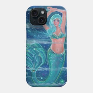 Gemma aqua mermaid by Renee Lavoie Phone Case