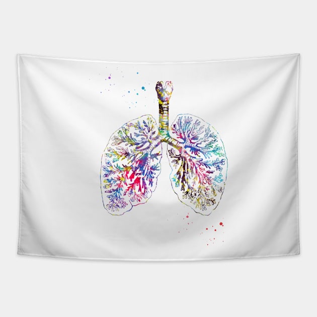 Anatomical Lungs Tapestry by erzebeth