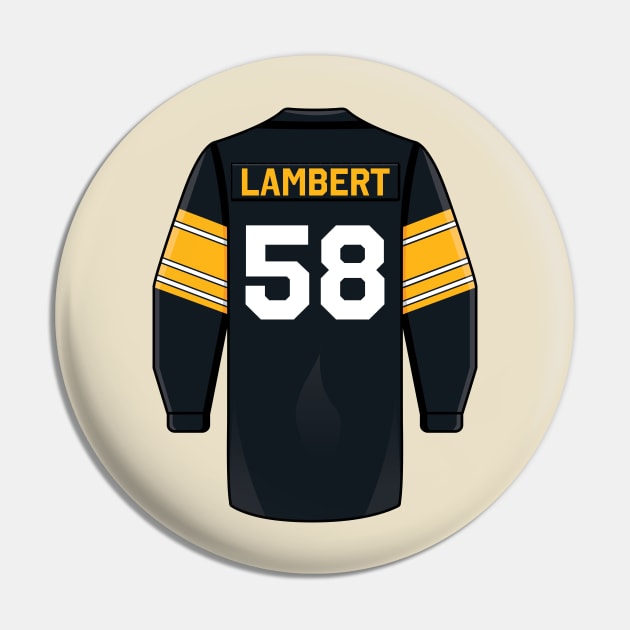 Jack Lambert Jersey Pin by WalkDesigns