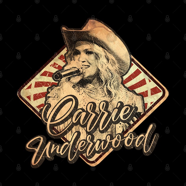 Carrie Underwood i love you vintage design on top by agusantypo