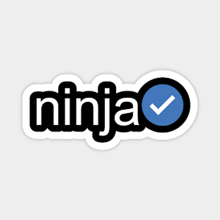 Verified Ninja (White Text) Magnet