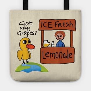 Funny Duck Ice Fresh Lemonade Got Any Grapes Gifts for kids Tote