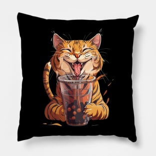 Cat's Boba Treats Pillow