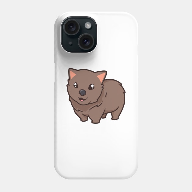 Kawaii Wombat Phone Case by Modern Medieval Design