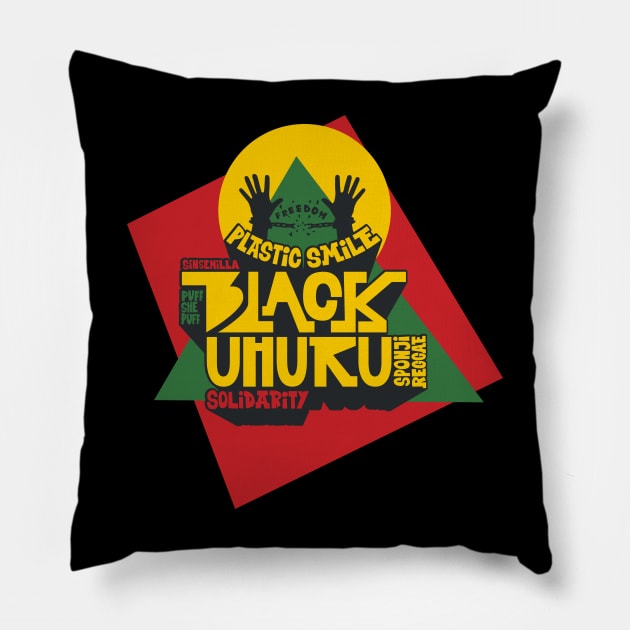 Harmony Echoes: Celebrating the Legacy of Black Uhuru Pillow by Boogosh