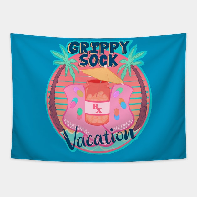 Grippy Sock Vacation Tapestry by LVBart