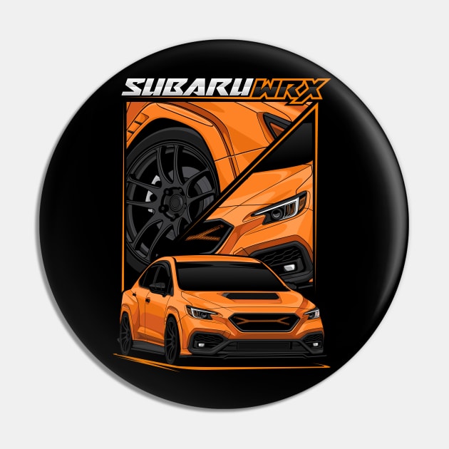 VB WRX in Solar Orange Pin by RetroWRX Inc.