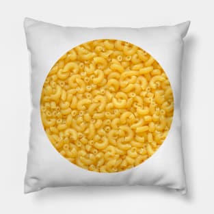 Macaroni Pasta Elbow Noodles Food Photograph Circle Pillow