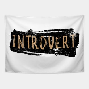 Introvert Vintage Brush Splatter Art Tapestry