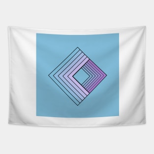 Blue square gradient Tapestry