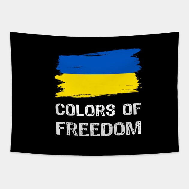 Colors of Freedom - Ukrainian Patriotic Tapestry by Yasna